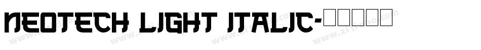 NeoTech Light Italic字体转换